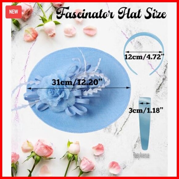 Vintage Derby Fascinator Hat with Feathers for Tea Party Cocktail Church main image 7